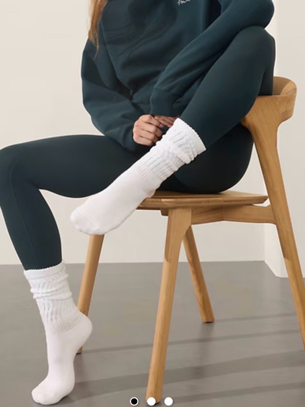 ATHLETA cloud scrunch magenta Cushioned Crew Socks